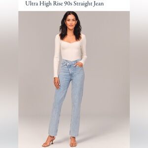 Abercrombie “Ultra High Rise 90s Straight Jean”